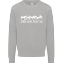 Horse Riding Evolution Equestrian Kids Sweatshirt Jumper Sports Grey