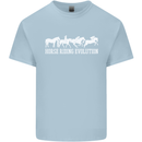 Horse Riding Evolution Equestrian Kids T-Shirt Childrens Light Blue
