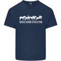 Horse Riding Evolution Equestrian Kids T-Shirt Childrens Navy Blue