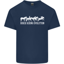 Horse Riding Evolution Equestrian Kids T-Shirt Childrens Navy Blue