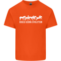 Horse Riding Evolution Equestrian Kids T-Shirt Childrens Orange