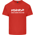 Horse Riding Evolution Equestrian Kids T-Shirt Childrens Red