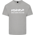 Horse Riding Evolution Equestrian Kids T-Shirt Childrens Sports Grey
