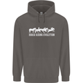 Horse Riding Evolution Equestrian Mens 80% Cotton Hoodie Charcoal