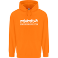 Horse Riding Evolution Equestrian Mens 80% Cotton Hoodie Orange