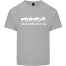 Horse Riding Evolution Equestrian Mens Cotton T-Shirt Tee Top Sports Grey