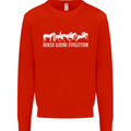 Horse Riding Evolution Equestrian Mens Sweatshirt Jumper Bright Red