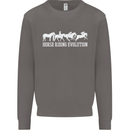 Horse Riding Evolution Equestrian Mens Sweatshirt Jumper Charcoal