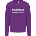 Horse Riding Evolution Equestrian Mens Sweatshirt Jumper Purple