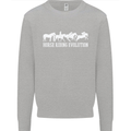 Horse Riding Evolution Equestrian Mens Sweatshirt Jumper Sports Grey