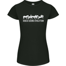 Horse Riding Evolution Equestrian Womens Petite Cut T-Shirt Black