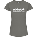 Horse Riding Evolution Equestrian Womens Petite Cut T-Shirt Charcoal