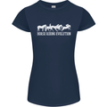 Horse Riding Evolution Equestrian Womens Petite Cut T-Shirt Navy Blue