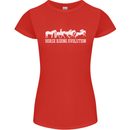 Horse Riding Evolution Equestrian Womens Petite Cut T-Shirt Red