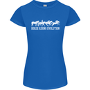 Horse Riding Evolution Equestrian Womens Petite Cut T-Shirt Royal Blue