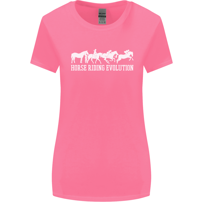 Horse Riding Evolution Equestrian Womens Wider Cut T-Shirt Azalea