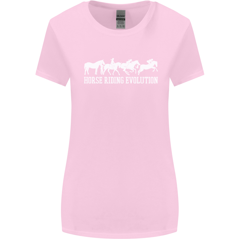 Horse Riding Evolution Equestrian Womens Wider Cut T-Shirt Light Pink