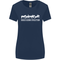 Horse Riding Evolution Equestrian Womens Wider Cut T-Shirt Navy Blue