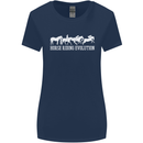 Horse Riding Evolution Equestrian Womens Wider Cut T-Shirt Navy Blue