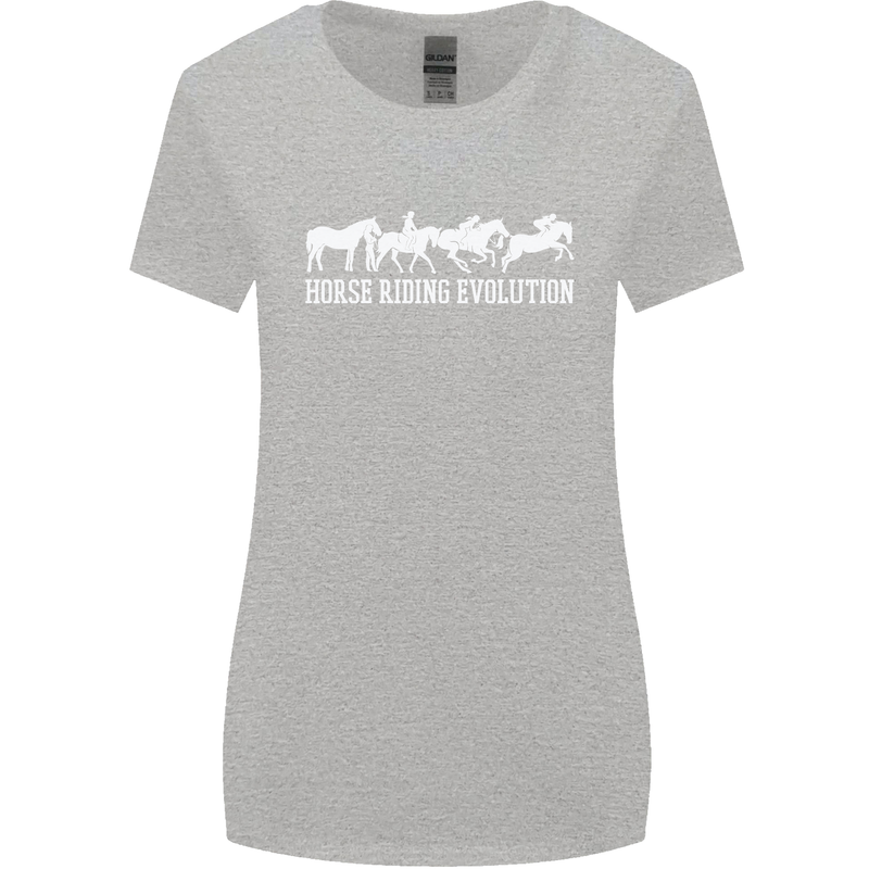 Horse Riding Evolution Equestrian Womens Wider Cut T-Shirt Sports Grey