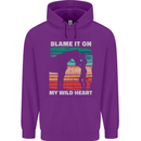 Horse Riding My Wild Heart Equestrian Childrens Kids Hoodie Purple