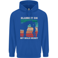 Horse Riding My Wild Heart Equestrian Childrens Kids Hoodie Royal Blue
