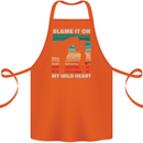 Horse Riding My Wild Heart Equestrian Cotton Apron 100% Organic Orange