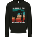 Horse Riding My Wild Heart Equestrian Kids Sweatshirt Jumper Black