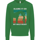 Horse Riding My Wild Heart Equestrian Kids Sweatshirt Jumper Irish Green