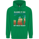 Horse Riding My Wild Heart Equestrian Mens 80% Cotton Hoodie Irish Green