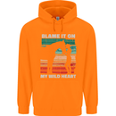 Horse Riding My Wild Heart Equestrian Mens 80% Cotton Hoodie Orange
