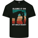Horse Riding My Wild Heart Equestrian Mens Cotton T-Shirt Tee Top Black