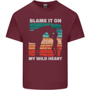 Horse Riding My Wild Heart Equestrian Mens Cotton T-Shirt Tee Top Maroon