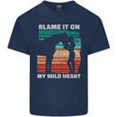 Horse Riding My Wild Heart Equestrian Mens Cotton T-Shirt Tee Top Navy Blue