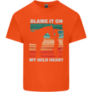 Horse Riding My Wild Heart Equestrian Mens Cotton T-Shirt Tee Top Orange