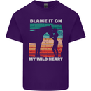 Horse Riding My Wild Heart Equestrian Mens Cotton T-Shirt Tee Top Purple