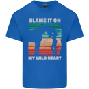 Horse Riding My Wild Heart Equestrian Mens Cotton T-Shirt Tee Top Royal Blue