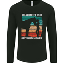Horse Riding My Wild Heart Equestrian Mens Long Sleeve T-Shirt Black