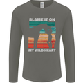 Horse Riding My Wild Heart Equestrian Mens Long Sleeve T-Shirt Charcoal