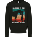 Horse Riding My Wild Heart Equestrian Mens Sweatshirt Jumper Black