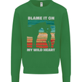 Horse Riding My Wild Heart Equestrian Mens Sweatshirt Jumper Irish Green