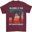 Horse Riding My Wild Heart Equestrian Mens T-Shirt 100% Cotton Maroon