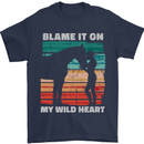 Horse Riding My Wild Heart Equestrian Mens T-Shirt 100% Cotton Navy Blue