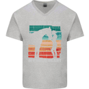 Horse Riding My Wild Heart Equestrian Mens V-Neck Cotton T-Shirt Sports Grey