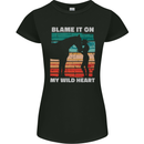 Horse Riding My Wild Heart Equestrian Womens Petite Cut T-Shirt Black