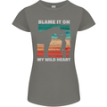 Horse Riding My Wild Heart Equestrian Womens Petite Cut T-Shirt Charcoal