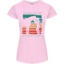 Horse Riding My Wild Heart Equestrian Womens Petite Cut T-Shirt Light Pink