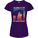 Horse Riding My Wild Heart Equestrian Womens Petite Cut T-Shirt Purple