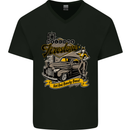 Hot Rod Beauty Beast Las Vegas Mens V-Neck Cotton T-Shirt Black