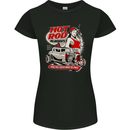 Hot Rod Delinquents Thrills Chills & Spills Womens Petite Cut T-Shirt Black
